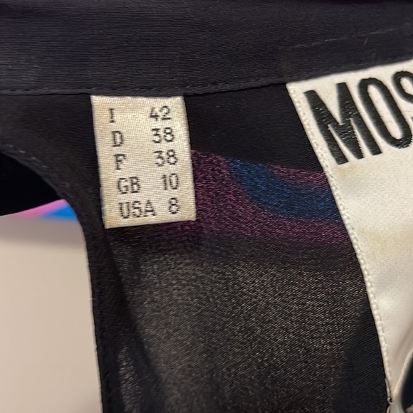 Moschino Silk Wrap Blouse Cruise Me Baby Sleeveless - Picture 11 of 12